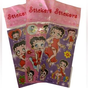 🌸.   Betty Boop sticker sheets